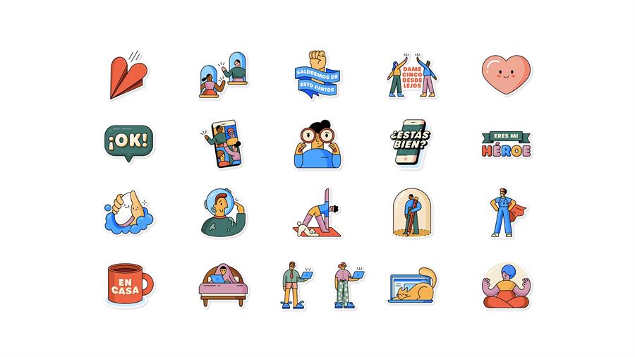 WhatsApp y la OMS lanzan "Juntos en casa", una nueva colección de "stickers"