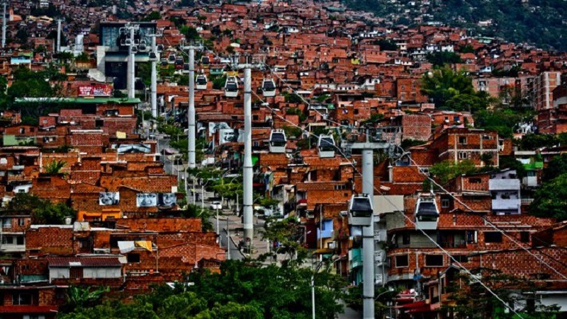 Barrio Santa Cruz en Medellín, Colombia