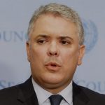 En la imagen, el presidente de Colombia, Iván Duque Márquez sobre avianca