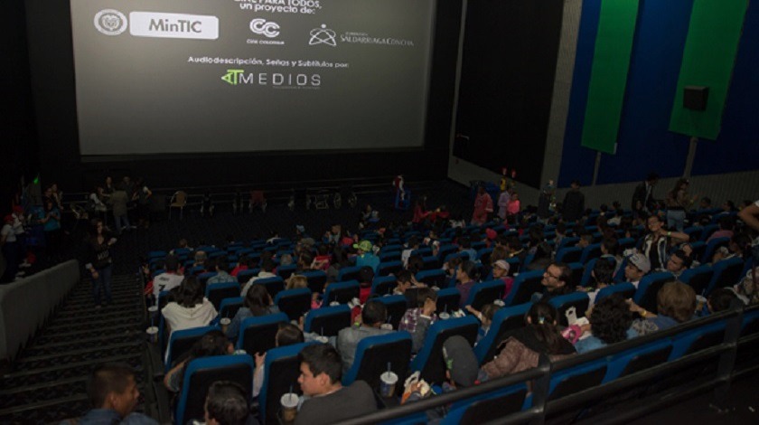 Vista de una sala de cine