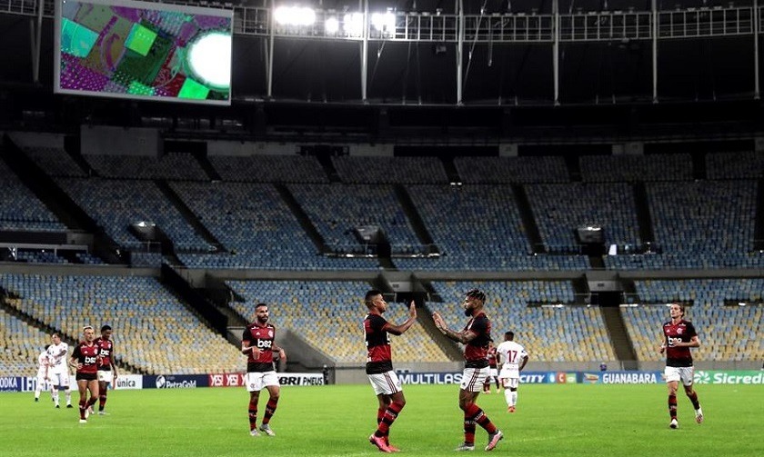 Flamengo jugó el primer partido oficial de fútbol en Sudamerica tras el pare de la pandemia