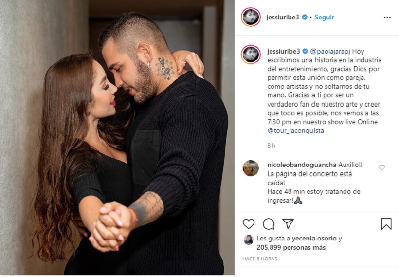 ¡Se cayó! el concierto virtual de Paola Jara y Jessi Uribe se quedó sin SISTEMA
