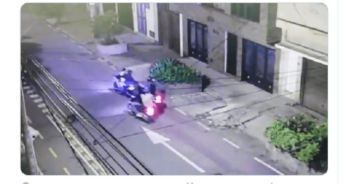 Video de ladrones de motos en Medellín