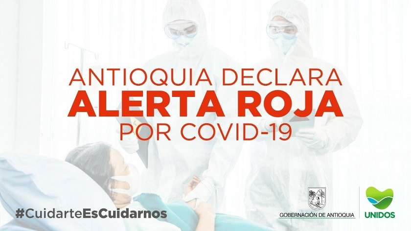 Antioquia declara la Alerta Roja por la pandemia de coronavirus