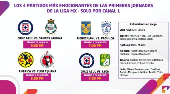 Canal 1 transmitirá partidos de fútbol mexicano