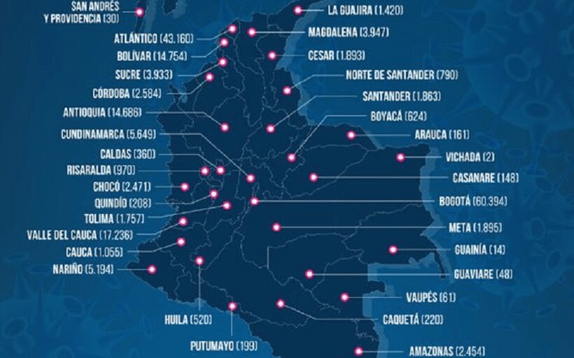 8.560 nuevos casos de Covid-19 tiene Colombia este sábado 18 de julio