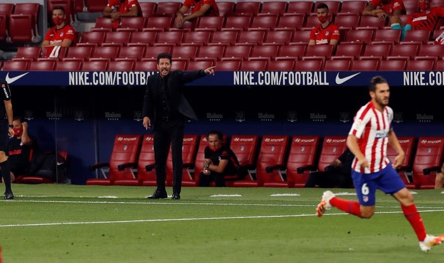 Simeone celebra un hito que marcó con el Atlético en Liga de Campeones