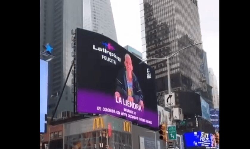 La Liendra salió en Times Square