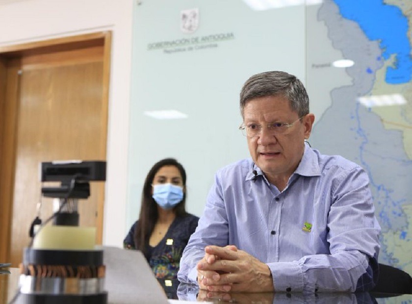 El gobernador de Antioquia dio positivo para coronavirus