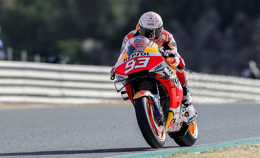 Marc Márquez lidera en el primer día de entrenamientos del GP España