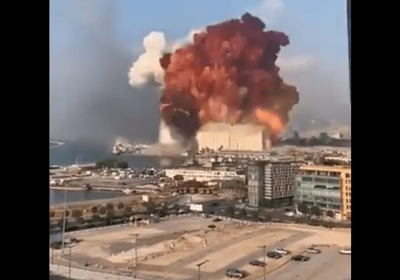 Impresionantes imágenes de la explosión en Beirut este martes