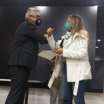 Sandra Rangel fue galardona como la mejor conductora de taxis de Bogotá