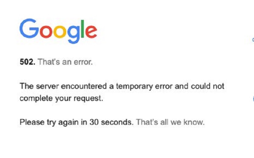 Los servicios de Google como Gmail, Youtube y otros se cayeron a nivel mundial