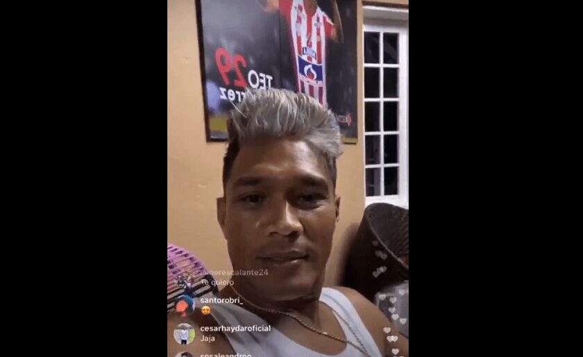 penoso live de Teófilo Gutiérrez en Instagram