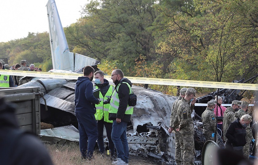 Mueren 26 personas en un accidente de un avión militar en Ucrania
