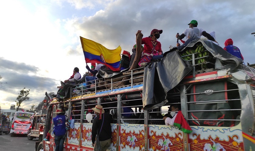 La Minga indígena llegó a Bogotá donde espera reunirse cara a cara con Duque