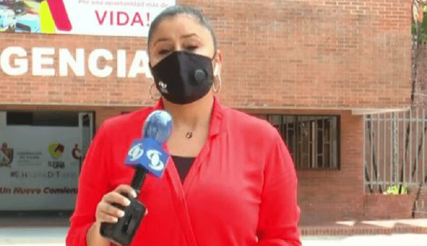 Máryuri Trujillo, llora en Noticias Caracol