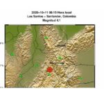 Temblor de 4.1 en los Santos, movió a otros municipios de Colombia este domingo