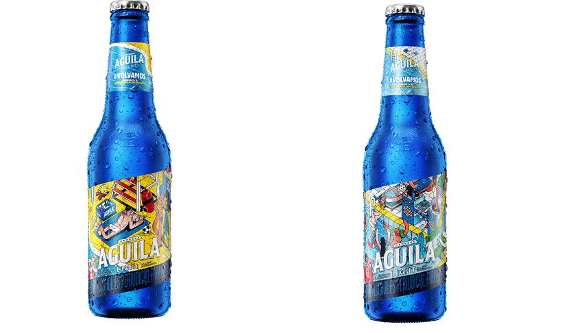 Cerveza Aguila cambia su botella tradicional a una de color azul por esta razón
