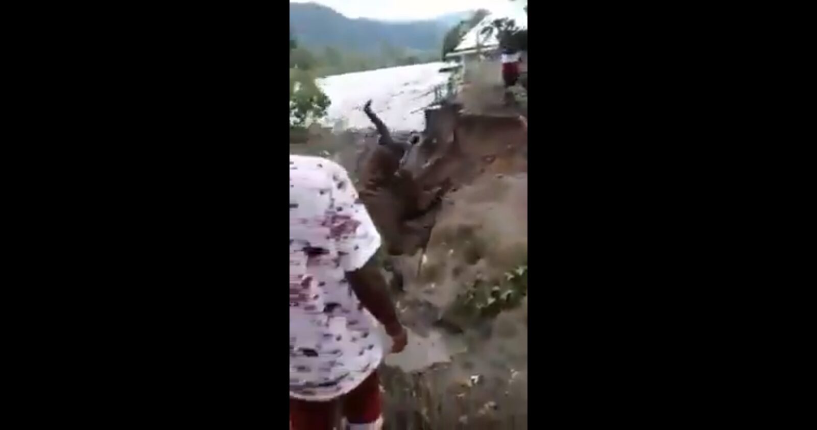 El hombre al que se llevó la creciente cuando bajaba cocos en Vigía del Fuerte