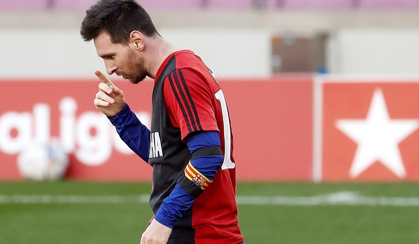 Barcelona busca que la Competición borre la amarilla a Messi por el homenaje a Maradona