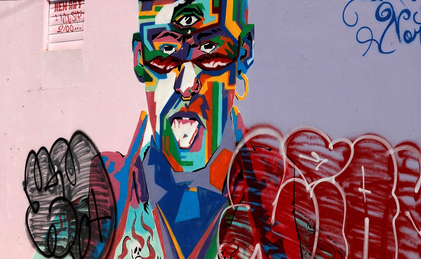 Dañan mural de Bad Bunny