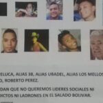 Las fotos y nombres de los amenazados en El Salado: el terror intenta volver