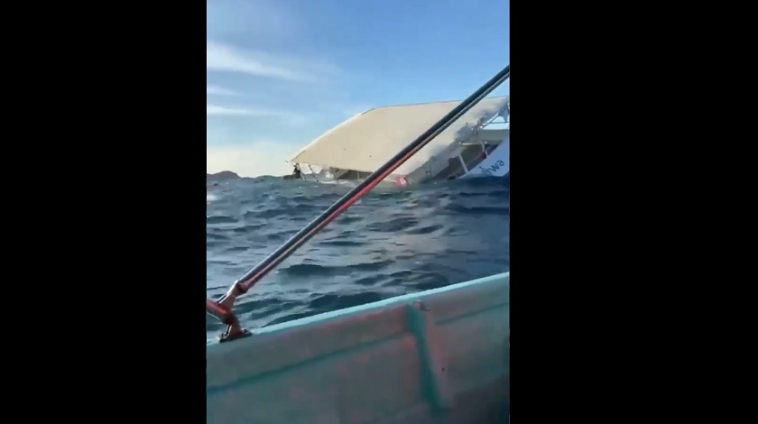 Embarcación se hunde en Puerto Vallarta
