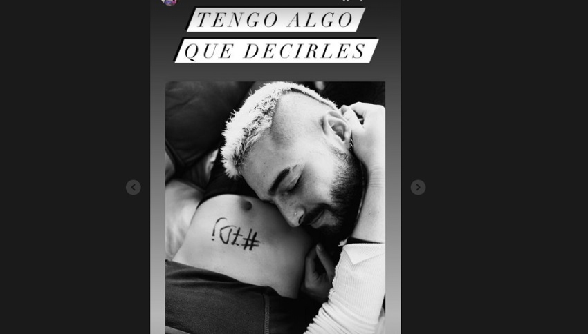 Maluma, post de Instagram en vientre de mujer