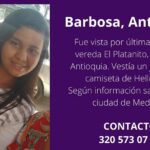 Isabel Cristina Cataño se perdió mientras iba de Barbosa a la ciudad de Medellín