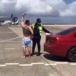 Hombre ingresó con su BMW a la pista del Aeropuerto Internacional de Las Américas