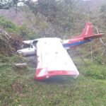 avioneta terminó en un barranco en el sector Las Ánimas de Amalfi