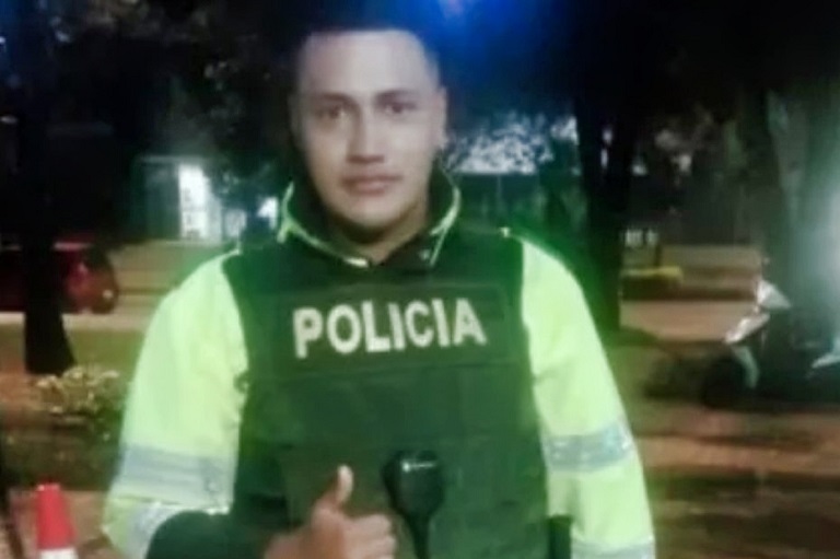 Edwin Caro, el joven policía por el que se llena de luto Pueblorrico en Antioquia