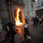 Mujeres vándalas se cuelan en marchas de Bogotá