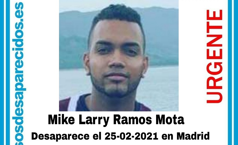 Buscan a Mike Larry Ramos, joven desaparecido en Madrid desde el 25 de febrero