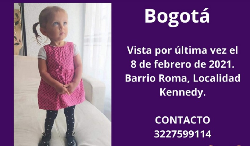 Sara Sofía Galván es ahora buscada con circular de Interpol -Buscan a Sara Sofía Galván, bebé de tan solo 23 meses desaparecida en Bogotá