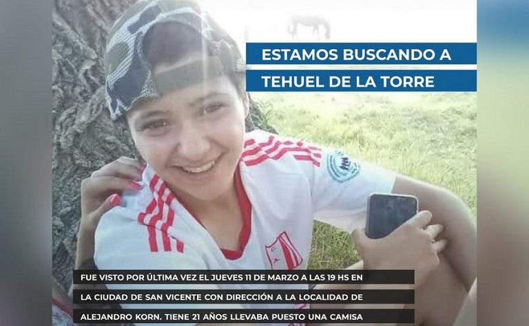 9 días después no se sabe nada de Tehuel de la Torre, la búsqueda ahora es exhaustiva
