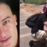 'Crestaman' regala zapatos a un migrante en carretera