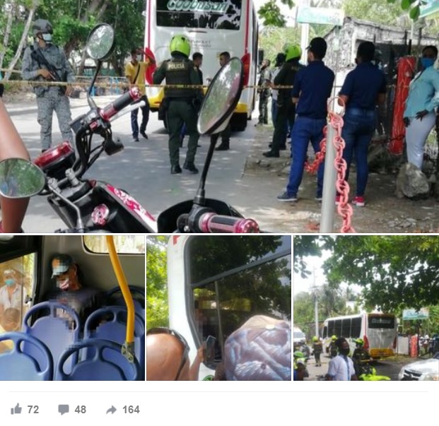 La hora fatal del pasajero de un bus cerca al Rocky Cay en San Andrés