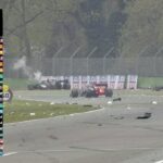 Russell y Bottas chocan en la vuelta 33 del GP Imola