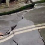 Se levantó la tierra en el puente entre La Grama y el Parque Infantil