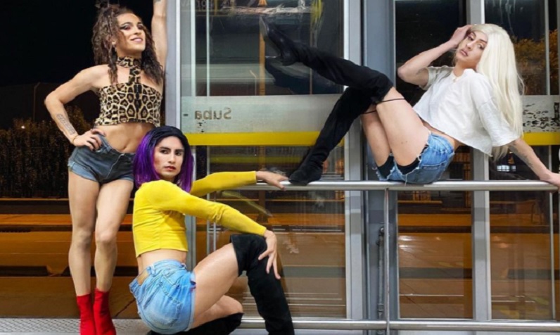 Piisciis, Nova y Axid, las 3 que bailaron Vogue guaracha en Transmilenio