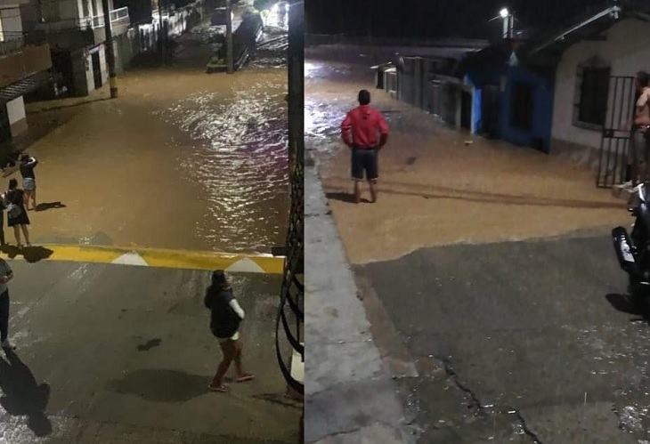 Cisneros con calles desbordadas ante la creciente en el Río Nus