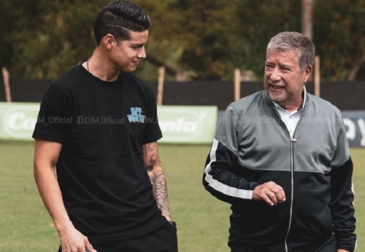 James visitó a Bolillo Gómez y al Deportivo Independiente Medellín