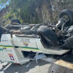Ambulancia de Buriticá se volcó en Cativo- murió la paciente