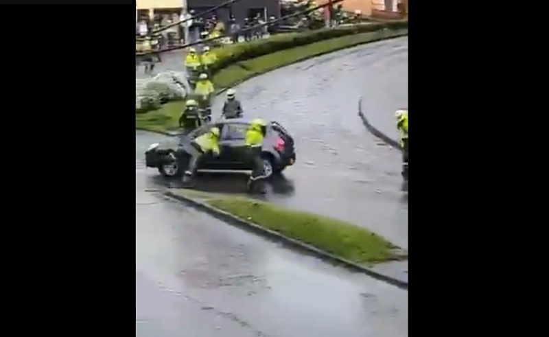 Policía fue arrollado por un 'renegado' en Avenida Paralela de Manizales