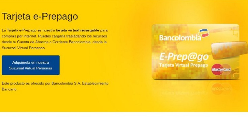 La tarjeta e-Prepago Bancolombia dejará de funcionar