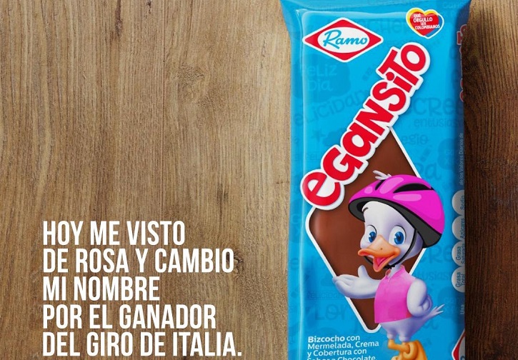 eGansito, productos Ramo celebra el Giro de Egan Bernal