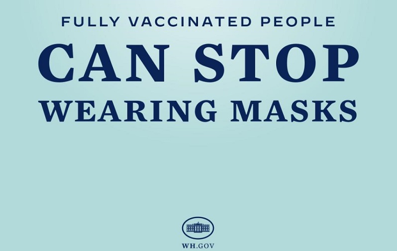Las personas vacunadas en EEUU no necesitan usar mascarillas