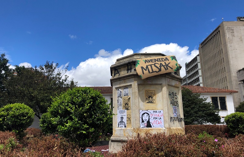 Dilan Cruz ya no tiene estatua en la Universidad del Rosario